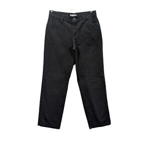 Lee Relaxed Fit Black Pants Womens 10 Medium Straight Leg Workwear